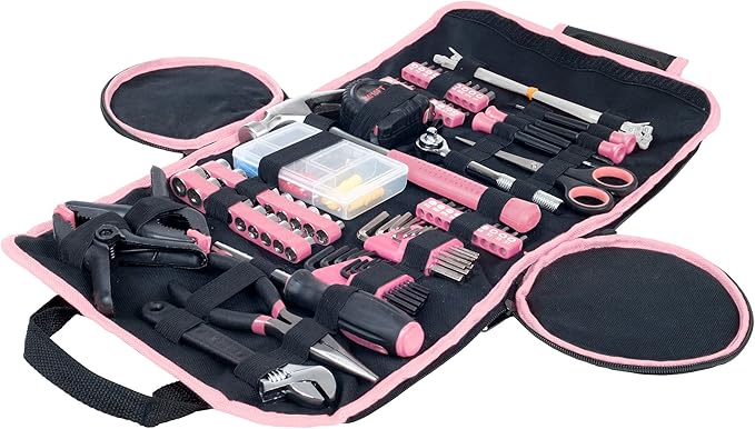 86-Piece Household Hand Tool Set with Roll-Up Bag – Tool Kit with Screwdrivers, Pliers, Wrenches, and More – Great for the Ho