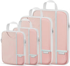 Percover Compression Packing Cubes 4-Piece Set, Packing Cubes Compression for Travel with Label Pockets, Travel Organizer for