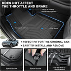 Powerty Floor Mats & Truck Bed Mat for 2022-2024 2025 2026 Hyundai Santa Cruz Accessories Floor Mats 2 Row Liner Set All Weather TPE 3D Floor Liners&Truck Bed Liner