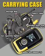 Tire Inflator Portable Air Compressor, Ultra Fast Dual-Cylinder Air Pump for [Pickup & Large Car Tires] with Fine-Tune Mode, Pressure Gauge, 12000mAh&45W Fast Charge fits MPV, SUV, Cars, Motor