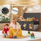 Extra Large Toy Box Chest, Collapsible Sturdy Toy Storage Organizer Boxes Bins Baskets Dinosaur Kids Toy Chest Bin with Lids 