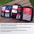 First Aid Kits - Compact First Aid Kit with Labelled Compartments Molle System Premium Emergency Kits for Home, Office, Car, 