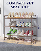 Kitsure Shoe Rack - Stainless Steel Shoe Organizer, Sturdy Shoe Rack for Closet and Front Door Entrance, Free Standing Shoe S