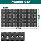 EVERHANGER Metal Pegboard Panels 24" x 12", Heavy Duty Steel Peg Boards for Garage, Pegboard Wall Organizer for Tool Storage 