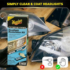 Meguiar's Two Step Headlight Restoration Kit, Bundled with 4 Oz Keep Clear Head Light Coating Spray