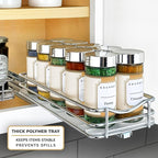 LYNK PROFESSIONAL® Pull Out Spice Organization for Cabinets - 4-3/8 inch Wide – Spice Rack for Inside Cabinets, Slide Out Spi