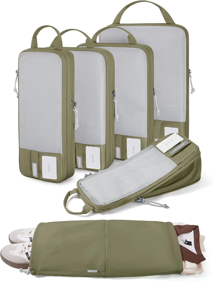 BAGSMART 6 Set /4 Set/2 Set Compression Packing Cubes for Travel, Lightweight Luggage Organizer Bags, Durable Space Saver Bag