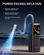GOOLOO GT160 Tire Inflator Portable Air Compressor, 160PSI Portable Air Pump for Car Tires, 7500mAh Cordless Air Pump with Digital Pressure Suitable for Cars, Bikes, Balls, Motorcycles
