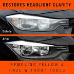 Nu Finish Headlight Restore and Repel Kit, 2-Step Car Headlight Restoration Kit with 4 Headlight Restorer Wipes and a Ceramic Self-Leveling Headlight Sealant Spray