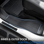 Floor Mats Cargo Mat Set for 2015-2019 Ford Explorer 7 Seats, All Weather TPE Cargo Liner Trunk Lower Mat Door Sill Guards Accessories (15-19 | 7 Seats Floor Mats Set)