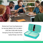 khanka Hard Travel Case Replacement for Halo Bolt 58830/57720 / Air 58830 / ACDC Max 55500 mWh Portable Emergency Power Kit, Portable Phone Laptop Charger, Case Only (Teal)