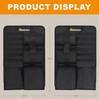 Truck Gun Rack（Set of 2）, Seat Back Gun Rack with Adjustable Straps, 600D Oxford Cloth, Universal Rifle Holder, PVC Coated, Secure Storage Pockets for Hunting Gear, Easy to Install Vehicle Gun Rack