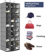 coastal rose Hanging Shoe Organizer for Closet, 30 Sections Hanging Closet Organizers and Storage Shelves Space Saving Shoe R