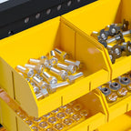 KJE 30PCS Wall Mounted Storage Bins, Plastic Tool Organizer for Garage Storage, Screws, Nuts, Bolts, Small Hardware Parts -Bl