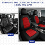 Skechers Memory Foam Seat Covers,Thick Cool Touch Fabric Car Seat Covers,Car Seat Cover Full Set,Airbag Compatible,Automotive