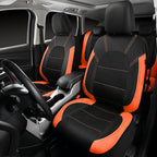 CAR PASS Leather Seat Covers, Breathable Universal Car Seat Cover Full Set for Cute Women Girly,5mm Composite Sponge Inside,A