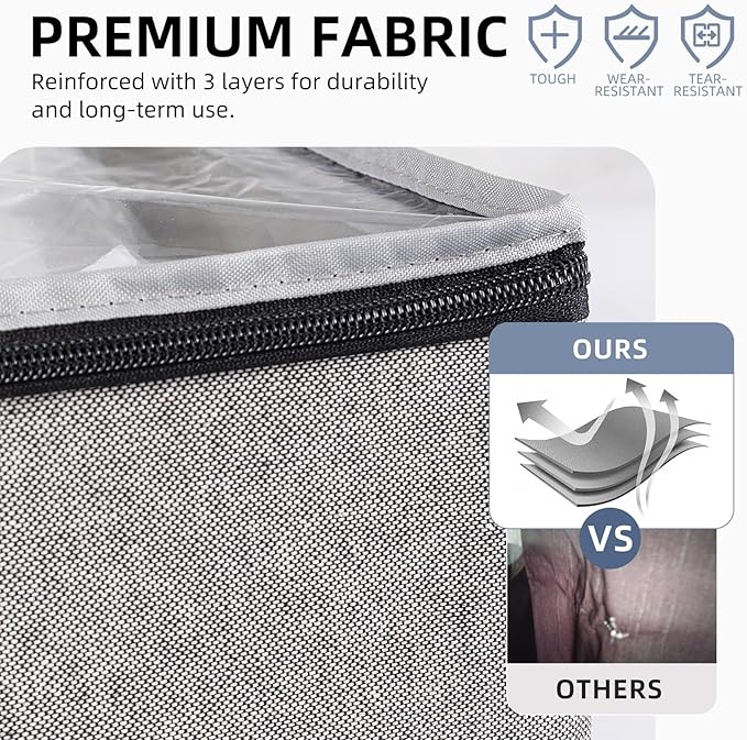 TAILI Under Bed Vacuum Storage Bags for Comforters and Blankets, Save 80% Space, Large Capacity Foldable Under Bed Storage Bo