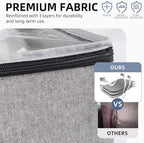 TAILI Under Bed Vacuum Storage Bags for Comforters and Blankets, Save 80% Space, Large Capacity Foldable Under Bed Storage Bo