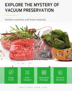 Syntus Vacuum Sealer Bags for Food, 3 Rolls 8" x 20' Commercial Grade Bag Rolls, BPA Free Food Vac Bags for Storage, Meal Pre