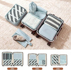 8 Set Compression Packing Cubes for Travel Essentials,Suitcase Organizer Bags, Carry-On Luggage Accessories with Laundry & To