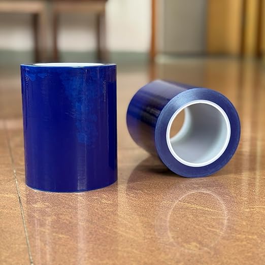 2 Rolls Surface Protective Removable Scratch Film for Motorcycle Parts Floor Protector Tape Yards Clear Craft Adhesive Film 5.5 inch x 328 ft Blue