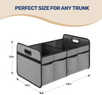 YSSOA Trunk Organizer for Car/SUV/Truck, Collapsible 2 Compartment Automotive Storage Box, 600D Waterproof Oxford Polyester