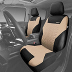 CAR PASS Car Seat Covers Full Sets, Front & Split Rear Bench for Car, 3D Tyre Embossed Automotive Interior Covers, Airbag Com