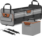Car Trunk Organizer for SUV, Heavy Duty Waterproof Trunk Organizer, Foldable Collapsible Car Organizer with Cooler, Multi-Comp
