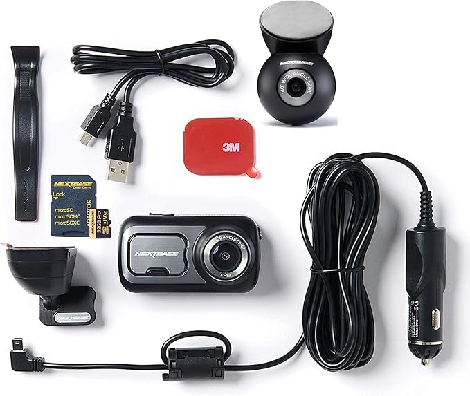 Nextbase 422GW Dash Cam Front + Rear Window Camera with 32GB SD Card - Full 1440p/30fps Quad HD Small in Car- WiFi Bluetooth 