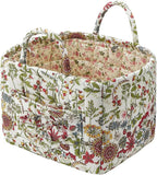 Boho Fabric Storage Basket, Large Capacity Laundry Basket, 12.2'' x 10.23'' x 10.23'' Collapsible Laundry Hamper with Easy Ca