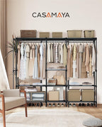 CASAMAYA Clothes Rack, Portable Closet, 71.7 Inch Large Capacity Wardrobe Closet, Clothes Storage Organizer with Shelves and 