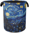 Starry Night Large Storage Basket Collapsible Laundry Basket Oxford Storage Bin for Toy Bins Gift Baskets Bedroom Clothes Chi