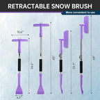REALYOU 49.2" Snow Brush & Ice Scraper for Car Windshield, Upgraded Extendable Snow Brush with 360° Pivoting Brush Head and Foam Grip for Car Auto Truck SUV