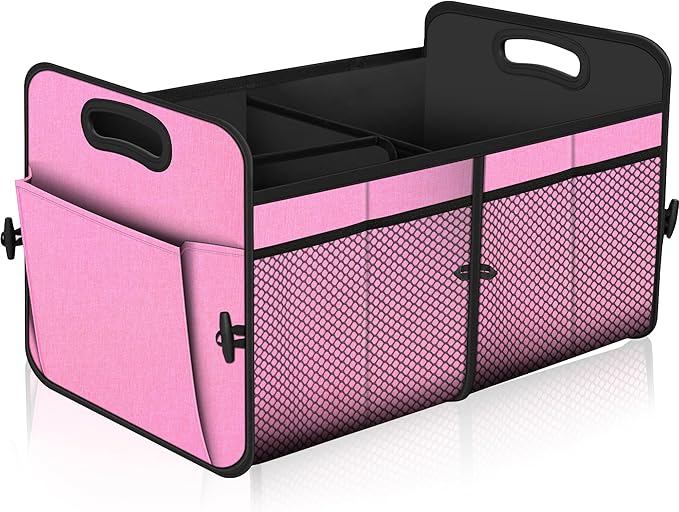 Femuar Car Trunk Organizer,Car Storage Organizer with 72L Large Capacity Waterproof Collapsible and 11 Pockets,Trunk Organizer