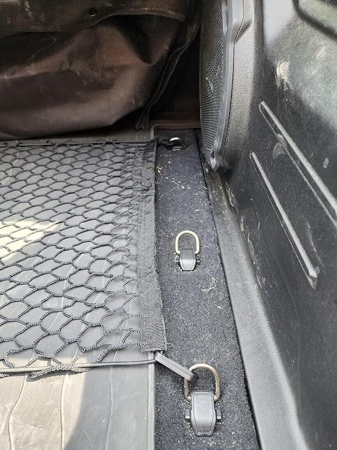 Rear Trunk Organizer Cargo Net for Jeep Wrangler 2018-2025 - ONLY for 4 Door Trims - Floor Style Web Mesh Cargo Net for SUV -