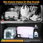 XING WEI Trunk Organizer Blocks, 2 Pack Black Car Trunk Organizer Blocks, Trunk Velcro Organizer for Wool & Plastic Trunk