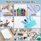 6 Pcs Clear A4 File Box Document Plastic Storage Box Paper Plastic Case Board Game Storage Containers Magazine Protector File