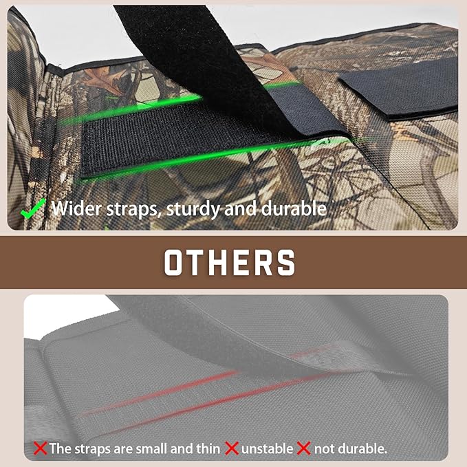 Truck Gun Rack（Set of 2）, Seat Back Gun Rack with Adjustable Straps, 600D Oxford Cloth, Universal Rifle Holder, PVC Coated, Secure Storage Pockets for Hunting Gear, Easy to Install Vehicle Gun Rack