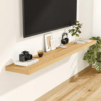 Vivelove 12 Inch Deep Floating Shelves 55 inch Long, Thick Wall Shelves with Invisible Brackets, Shelf for Bedroom Bathroom L