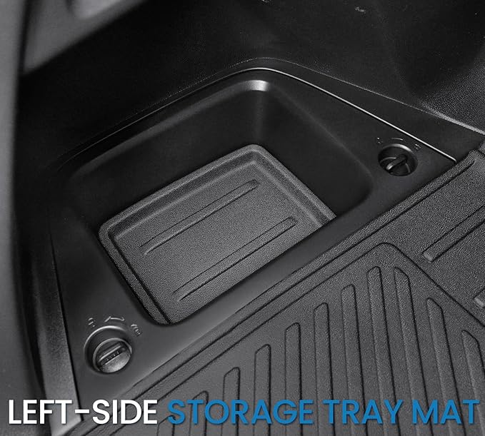 Cargo Mat for Honda Pilot 2026 2025 2024 2023, All Weather TPE Trunk Mat with Backrest Mat Left Storage Tray Mat Car Accessories for Pilot (Cargo Mat with Backrest Mats)