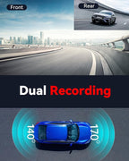 REDTIGER F7N 4K Dual Dash Cam, 5.8GHz WiFi-20 MB/s Fast Transfer, 64GB Card, Front 4K/2.5K and Rear 1080P Dash Camera for Car