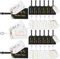 Sweetude 48 Sets Leather Luggage Tag Bulk and So The Adventure Begins Luggage Tags with Name Card for Wedding Bridal Shower B