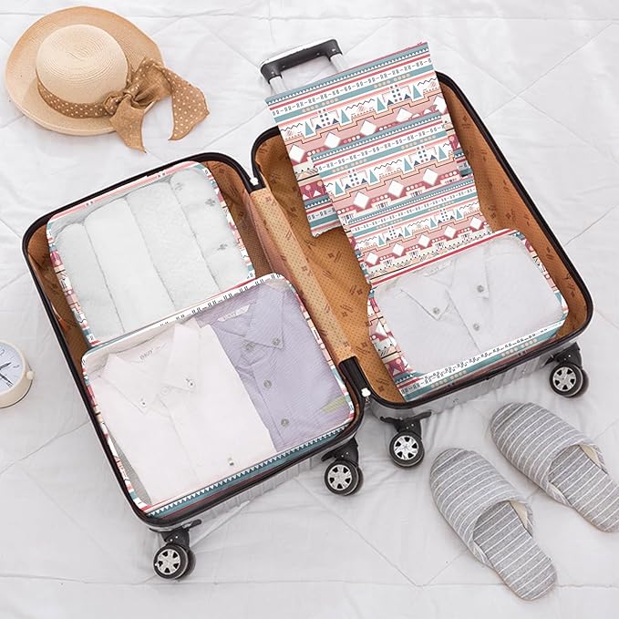 7 Set Packing Cubes Travel Luggage Organizers for Suitcase Travel Accessories with Shoe Bag for Girls Women Aesthetic Cute Bo