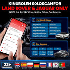 KINGBOLEN Soloscan for Land Rover Jaguar OBD2 Scanner Bluetooth, All Reset Service, Bidirectional Scan Tool for iOS & Android,