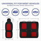 Skechers Memory Foam Seat Covers,Thick Cool Touch Fabric Car Seat Covers,Car Seat Cover Full Set,Airbag Compatible,Automotive