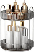YCIA&DONE 360 Rotating Makeup Organizer and Storage for Vanity Countertop 2 Tiers, High Capacity Cosmetic Skincare Perfume Or