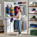 Hat Organizer for Baseball Caps, 2 Pack Hat Rack for Wall Closet Door Hold up to 16 Hats,Hat Holder with Adhesive and 8 Screw