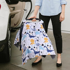Rquite Baby Car Seat Cover, Carseat Covers Baby Boy, Minky Infant Car Seat Cover Winter, Peekaboo Opening Car Seat Canopy, Mu