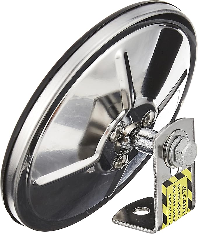 GG Grand General 33271 Stainless Steel 5” Convex Blind Spot Mirror with Center Mount for Trucks, Buses, Utility Vehicles and More