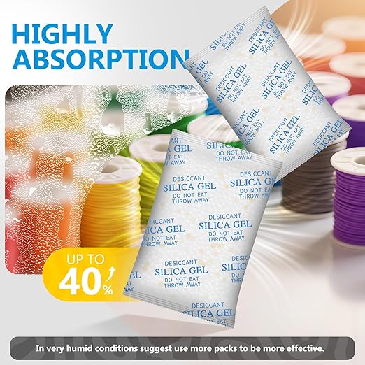 Moisture Absorbers – 100 Gram 16 Packs Silica Gel Packets Food Grade Silica Packets with Color Indicating, Premium Desiccant 